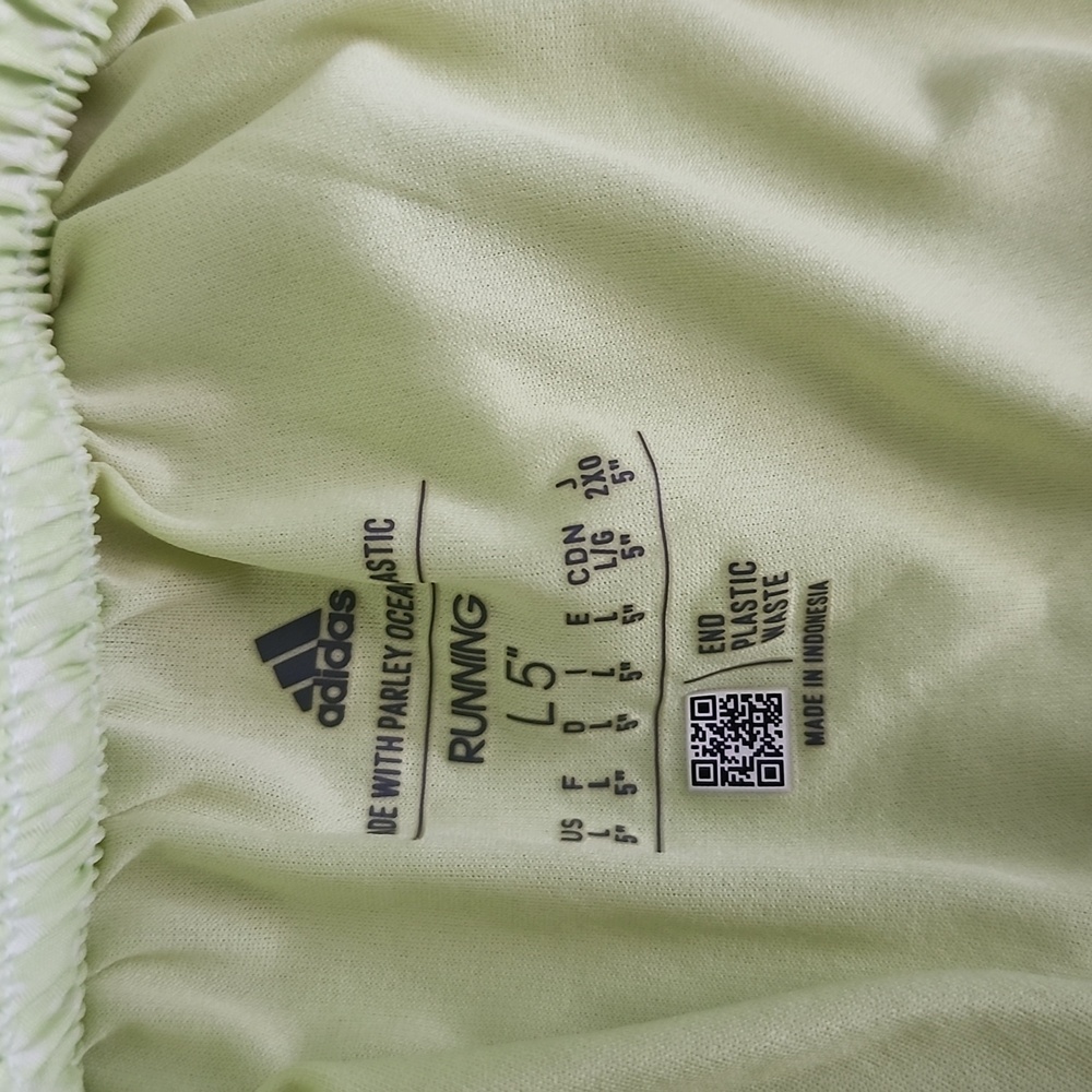 Adidas Green Athletic Shorts with Elastic Waistband - Picture 5 of 6